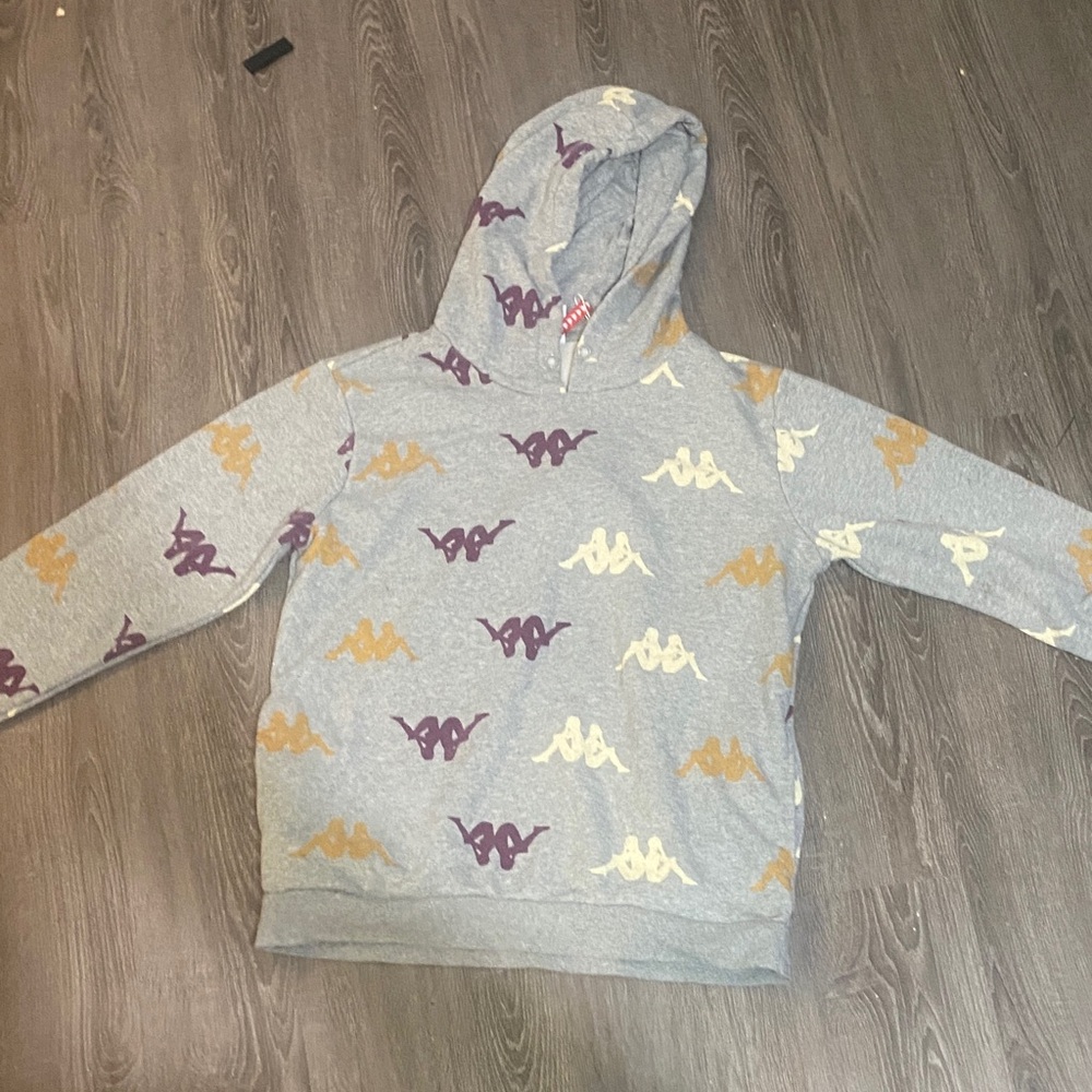 Kappa Gray Hoodie with Purple and Gold Accents